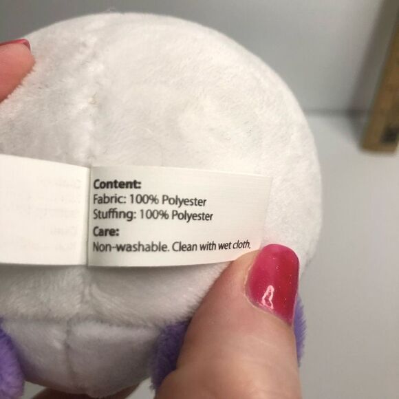 purple round bunny embroidered eyes rabbit best brands 2022 5 inches - Picture 6 of 8